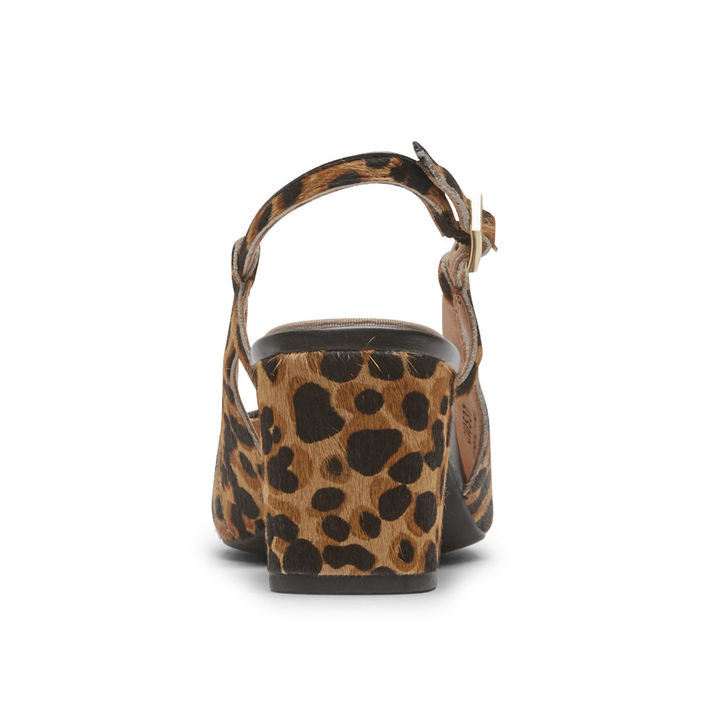 Slingback Rockport Mulher Leopardo - Total Motion Salima Posted - 97064YENF